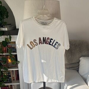 Remi Relief Los Angeles Graphic Tee - Multicolor Lettering on White